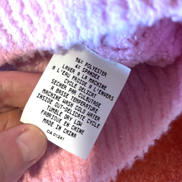 Juicy Couture pink shiny logo bouclé knit cardigan NWT - Picture 8 of 12